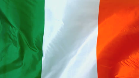 irish flag waving in the wind