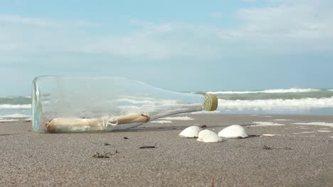 bottle message on beach 1