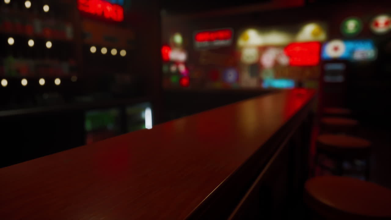 흐릿한 빈티지 바 인테리어