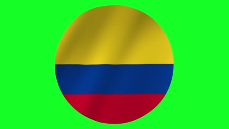 bandera redonda de colombia 4k uhd animación