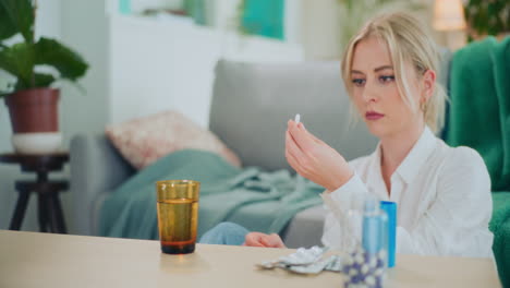 portrait of depressed girl on antidepressants