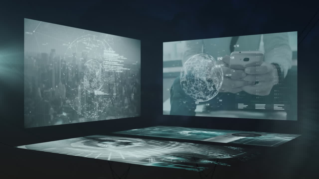 화면을 통해 데이터 처리의 애니메이션