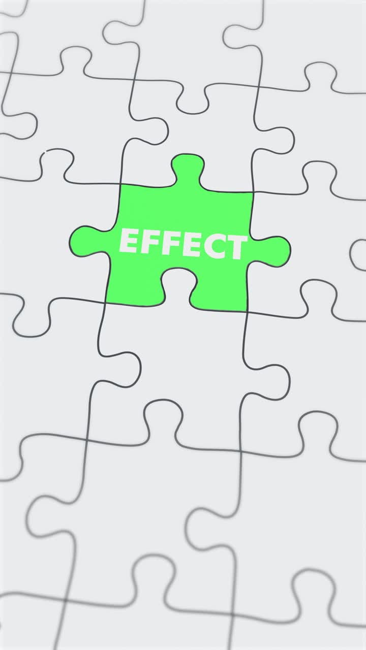 Cause Effect Jigsaw puzzle assembled Vertical Video
