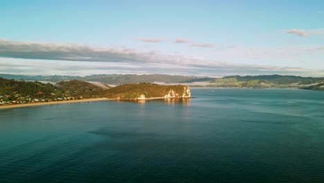 drone time lapse of sunrise in new zealand's north island