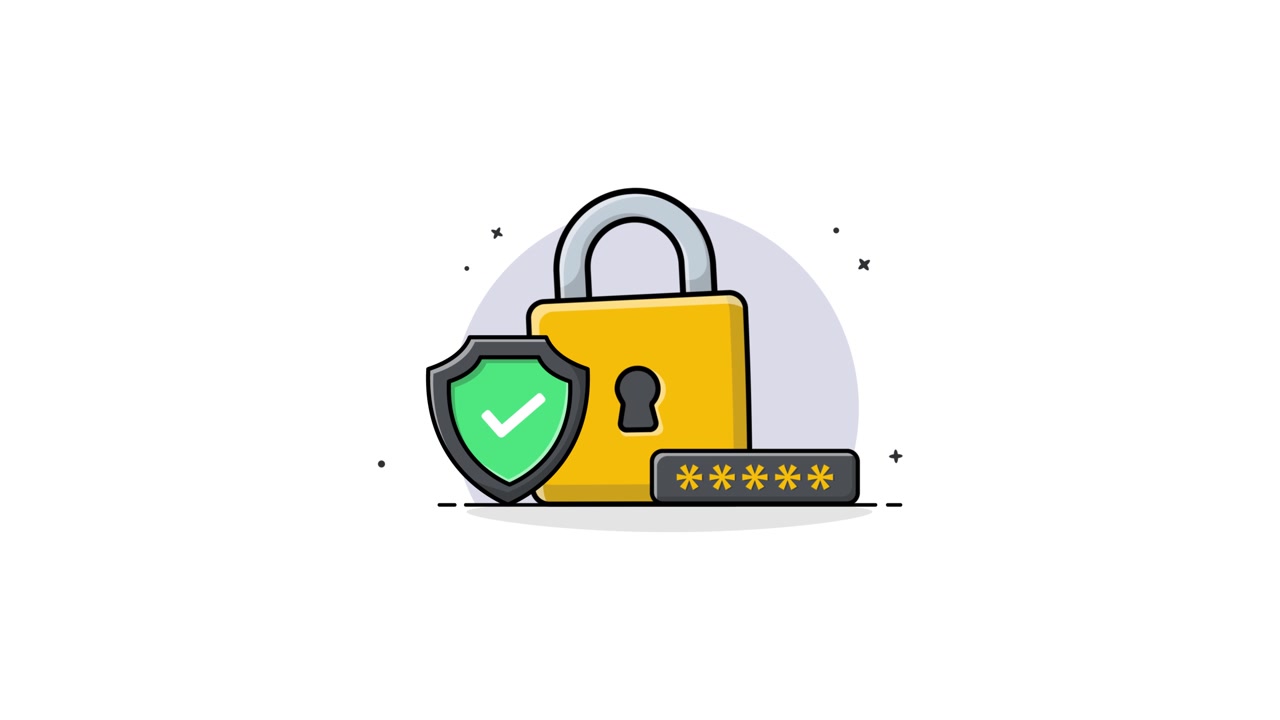 Animated Illustration of Digital Security and Password Protection