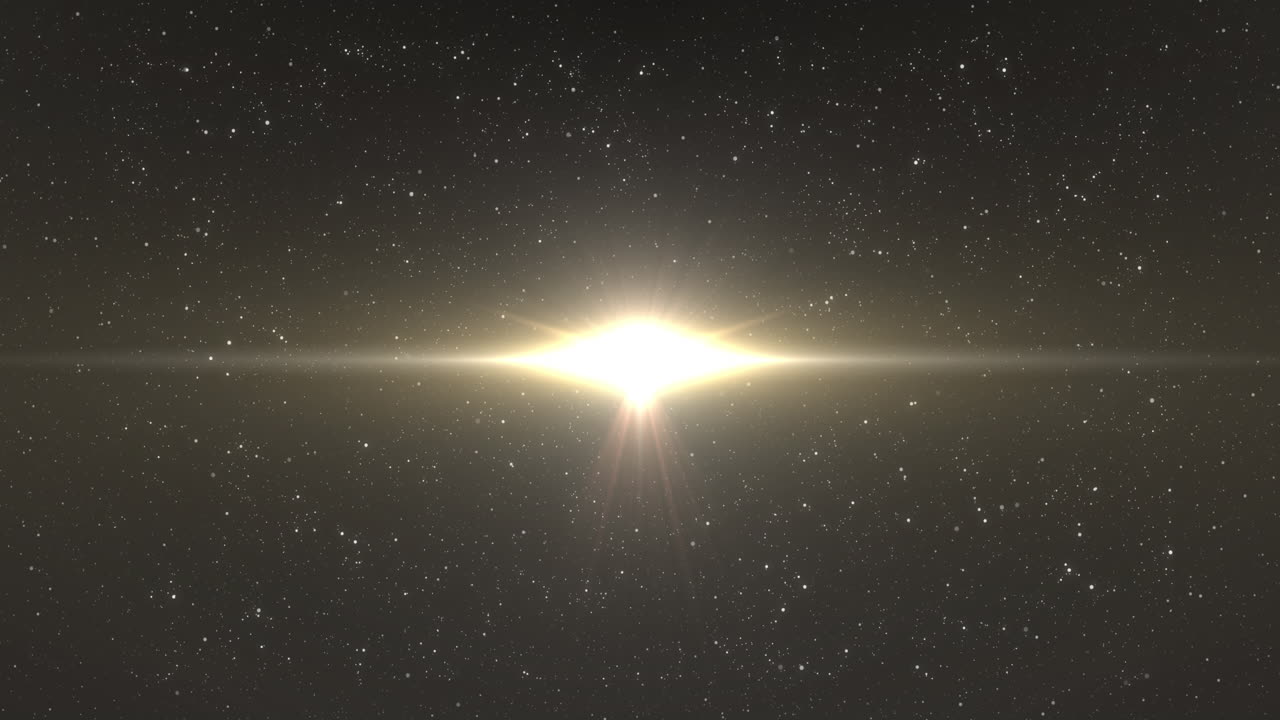 밤하늘에서  ⁇ 박이는 불빛의 애니메이션