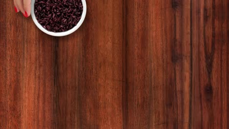 offering boiled black rice