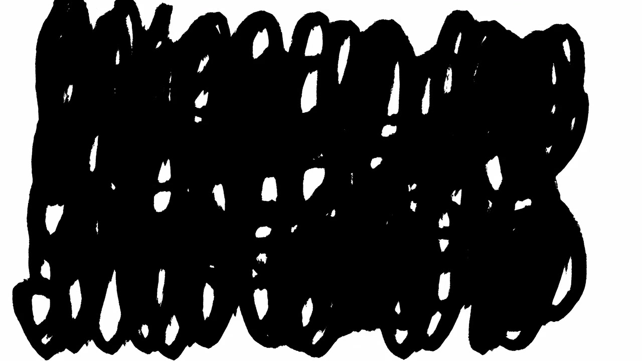 Loop di animazione di scarabocchio nero disegnato a mano