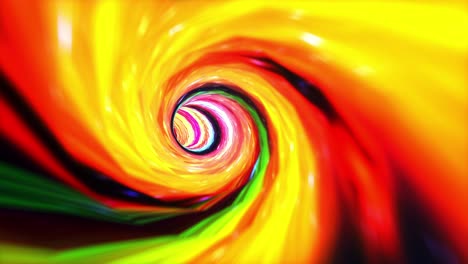 de abstracto hipnótico bucle multicolor parpadeante resplandor luz hiperespacio vórtice túnel de deformación a través del tiempo y el espacio animación. bucle de ciencia ficción viaje interestelar a través de agujero de gusano en el túnel de vórtice hiperespacial.