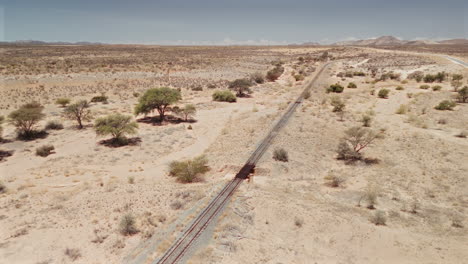train tracks in the desert