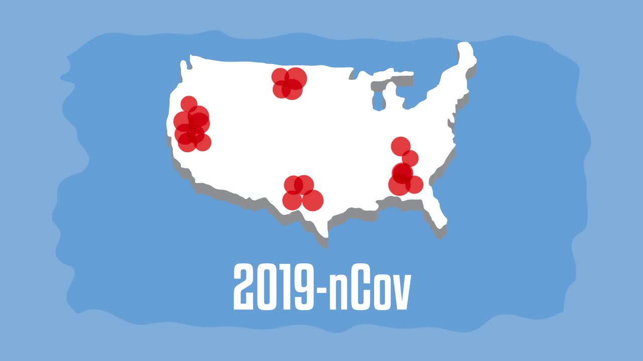 mapa de los casos de 2019-ncov en los estados unidos