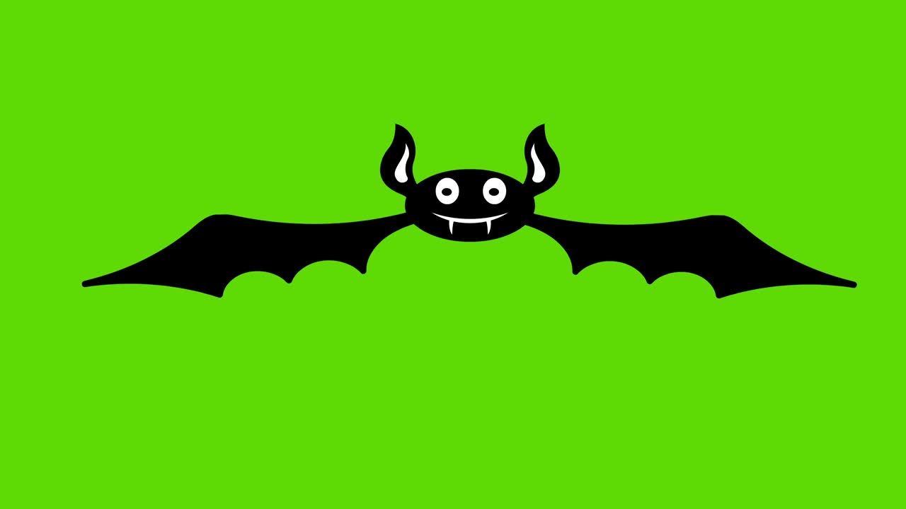 Animation of cartoon halloween bat | Premium Stock Video Footage