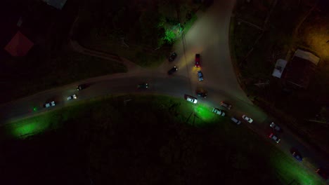 el parque eólico de santa ana, honduras, al atardecer