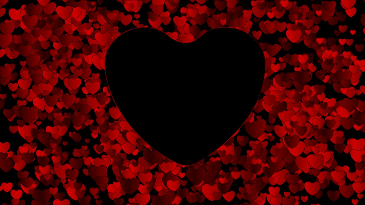 corazones rojos oscuros fondo de movimiento abstracto