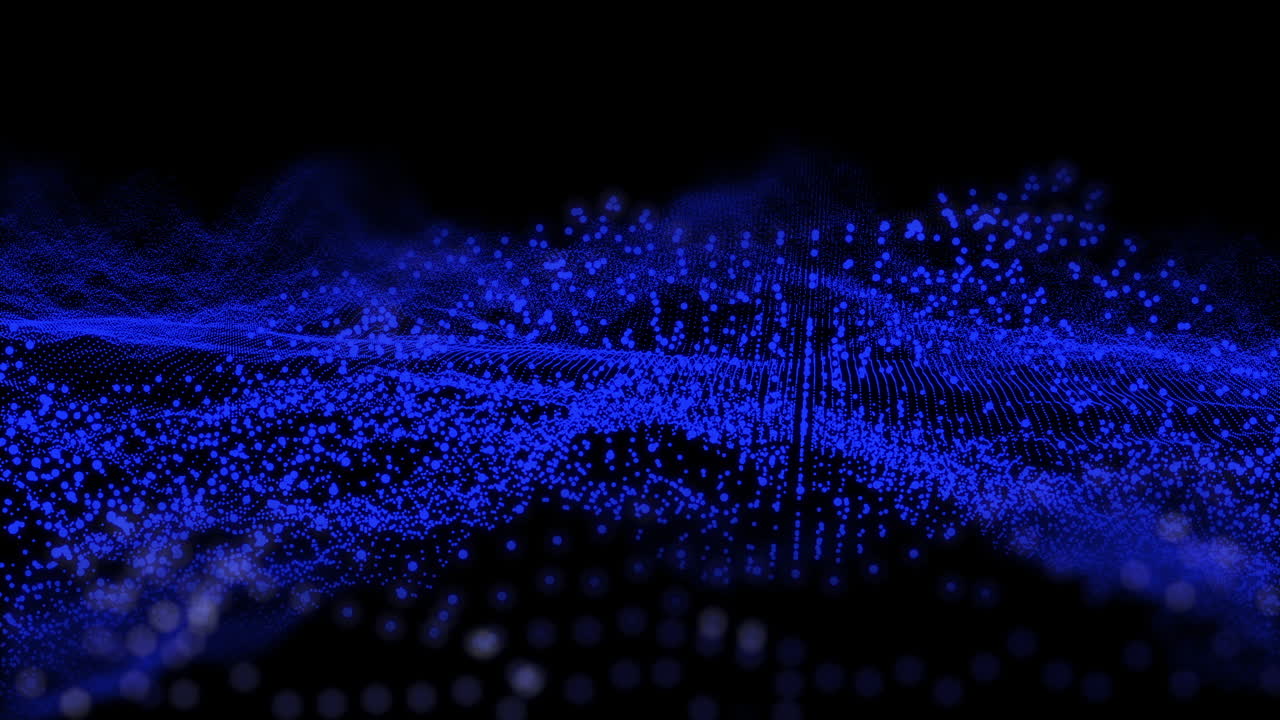 Blue waveform 3D motion graphic
