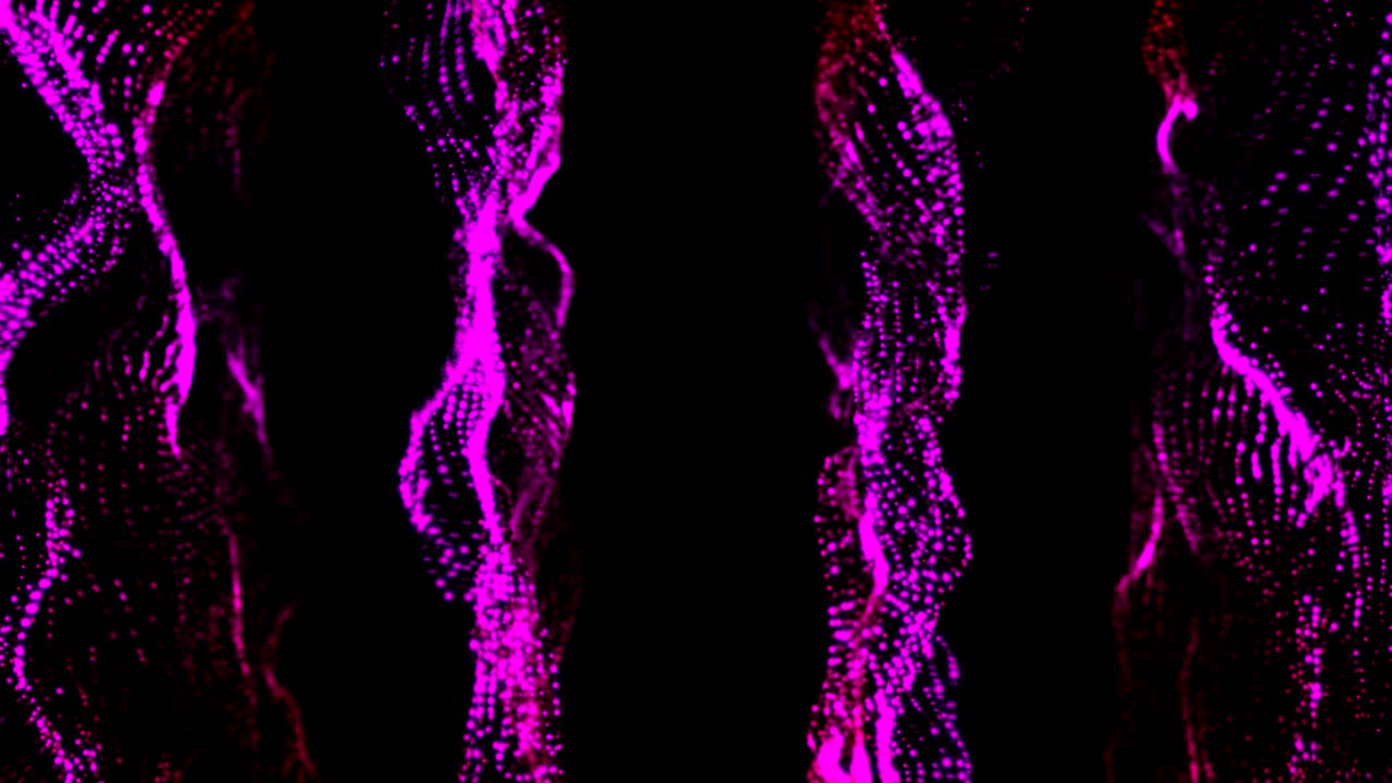 반이는 보라색 입자, 추상적인 루프 가능한 배경