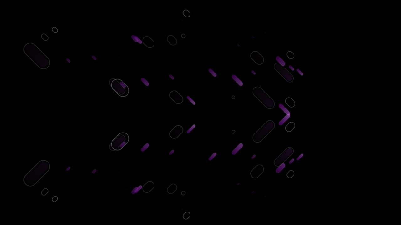 검은색 배경에 보라색의 움직이는 선의 애니메이션
