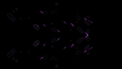 animación de líneas en movimiento de color púrpura contra un fondo negro