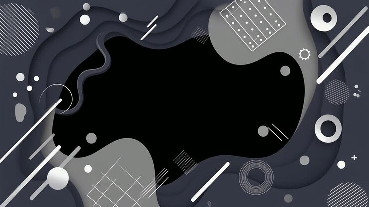 Dark Gray Abstract Animated Background with Geometric Shapes