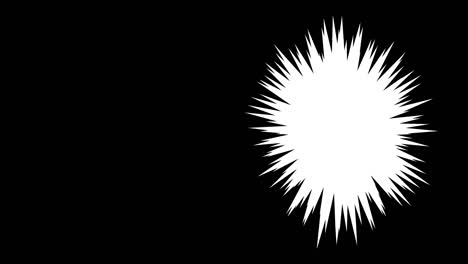 black concentrated line balloon animation material