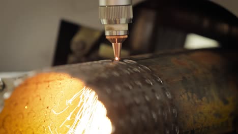 cnc laser and gas cutting of metal, modern industrial technology.