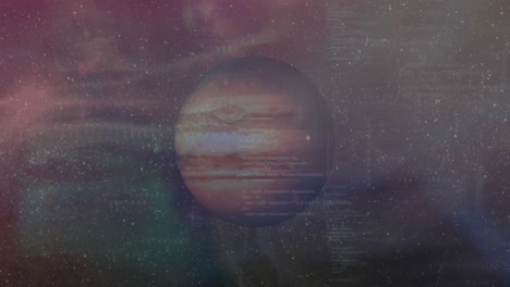 animación del procesamiento de datos en todo el mundo