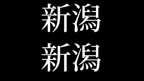 niigata japan kanji japanese text animation motion graphics