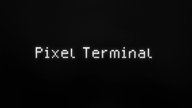 Pixel Terminal Text Typing on Screen