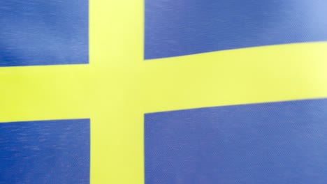 Swedish national flag waving by the wind