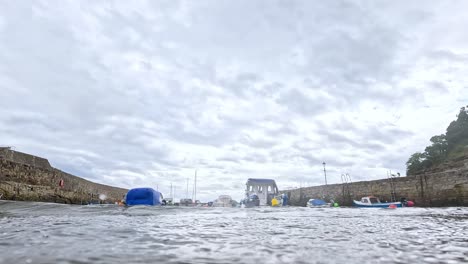 waves splashing in a harbor in fife
