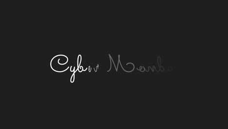 retro cyber monday text on black gradient