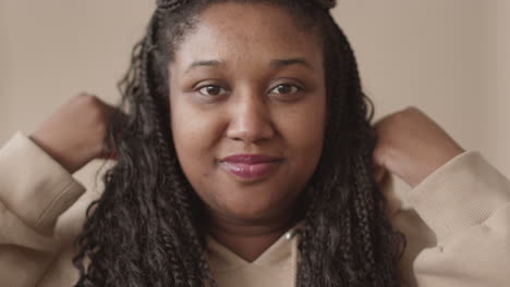 portrait of young cheerful african-american woman