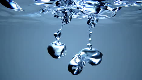 burbujas de agua bajo el agua