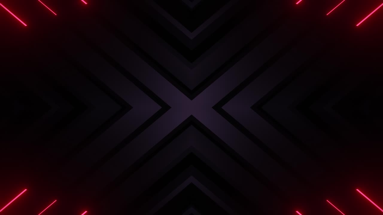 Abstract Geometric Dark Red Neon Background