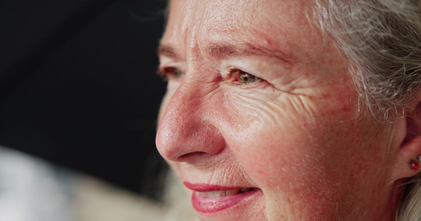 Close-up Portrait of a Senior Woman Smiling