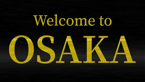 welcome to osaka message text animation motion graphics