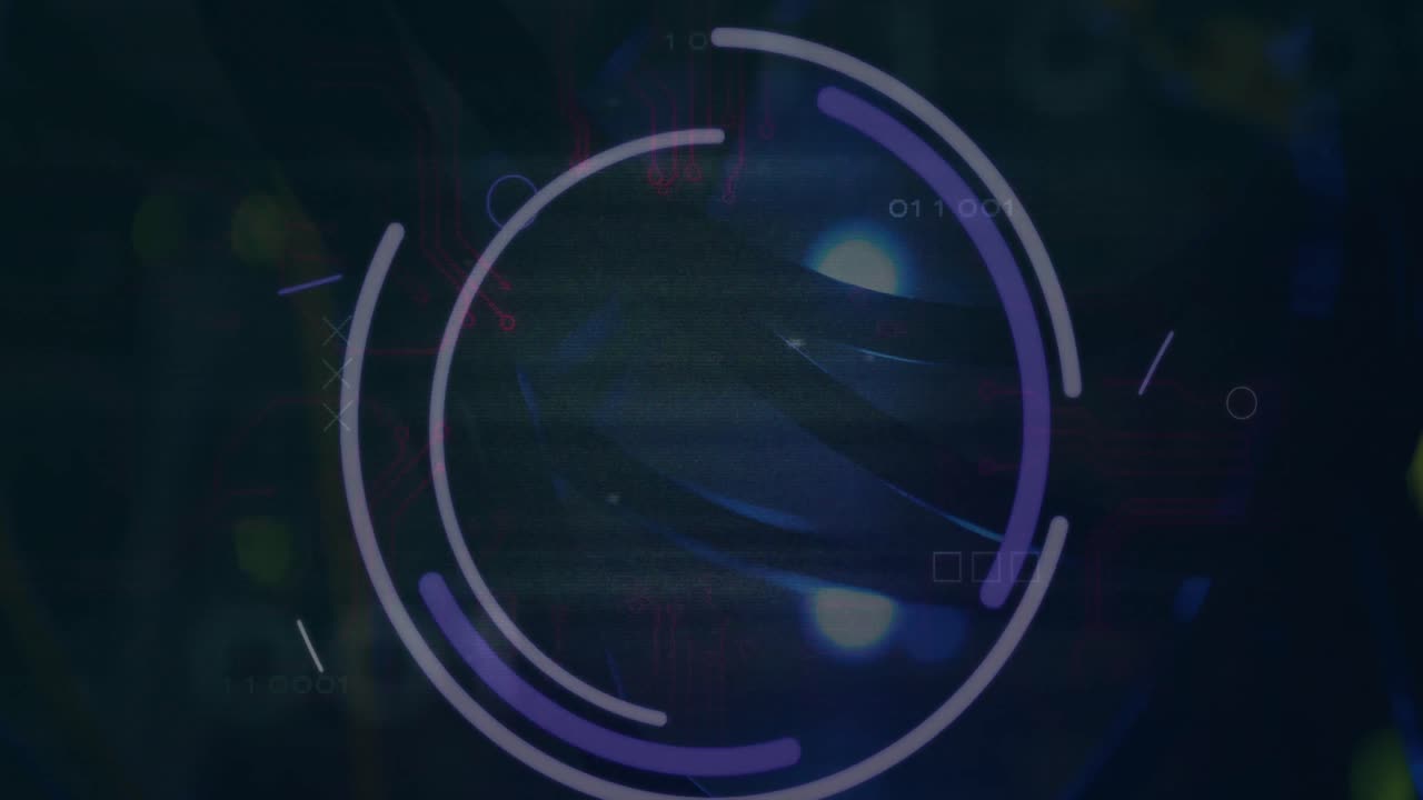 animación del ojo y el alcance a través de cables de computadora.