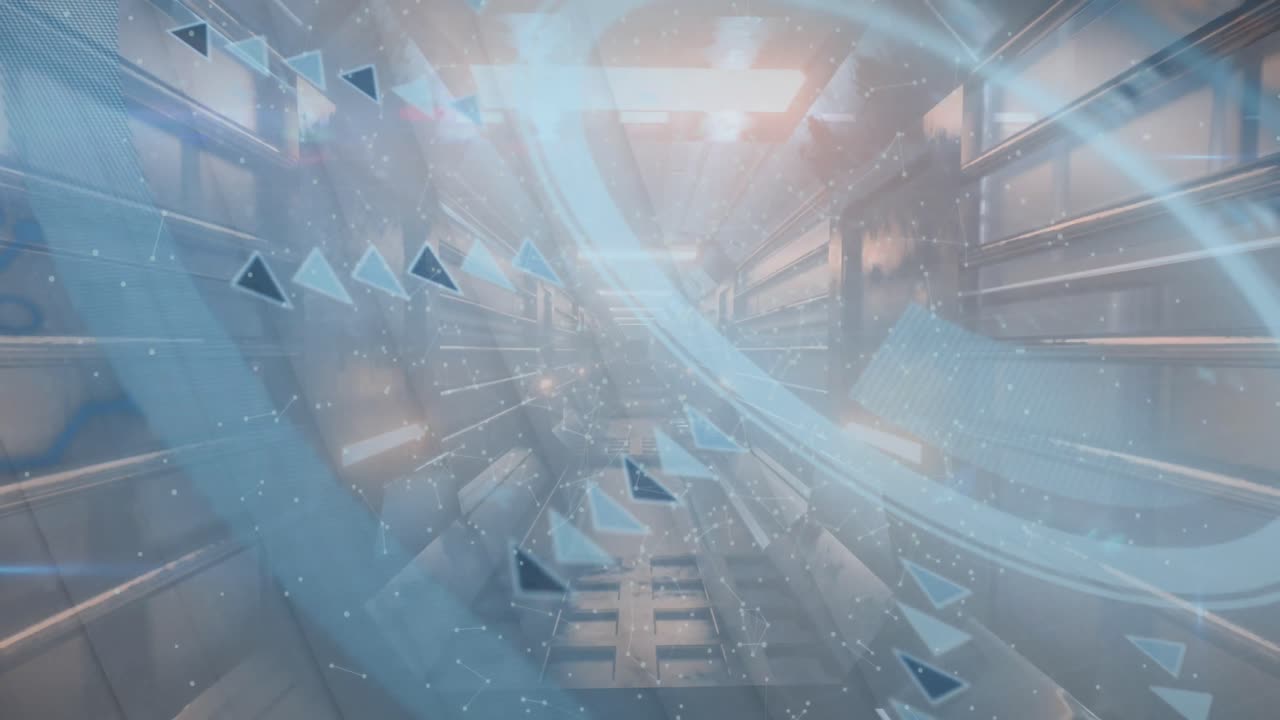 터널에서 데이터 처리의 애니메이션