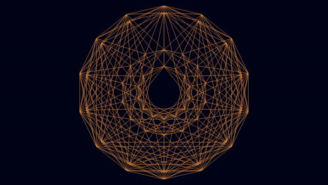 Geometric-Pattern-With-Vibrant-Orange-Lines-And-Golden-Sphere