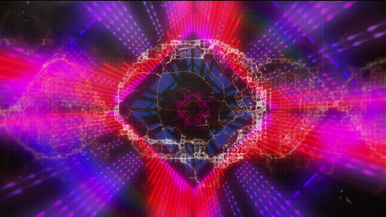 animación del cerebro humano y la cadena de adn sobre formas de neón