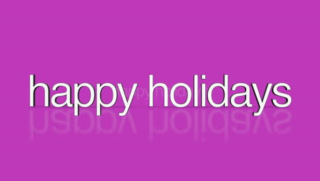 rodando texto de felices fiestas en degradado púrpura