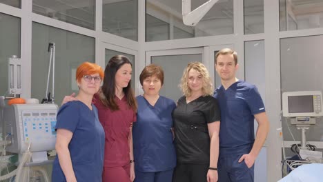 medical team in hospital icu