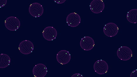 círculos simétricos - patrón sin costuras sobre un fondo oscuro