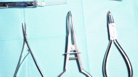 dental instruments and syringe