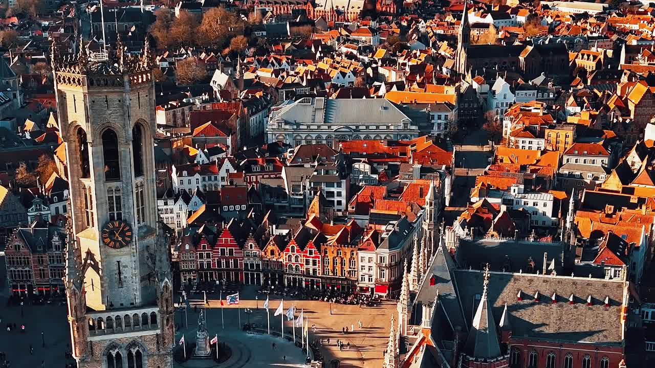 Vista di Bruges dal Campanile con affaccio sul centro città