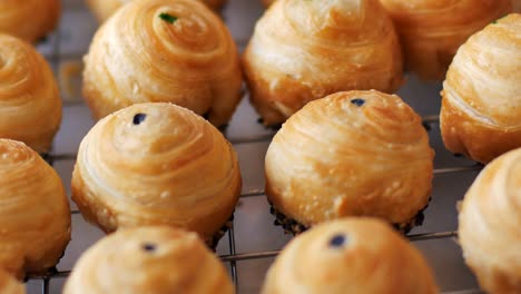 preparation of puff pastry dough for the fried chinese pastry.