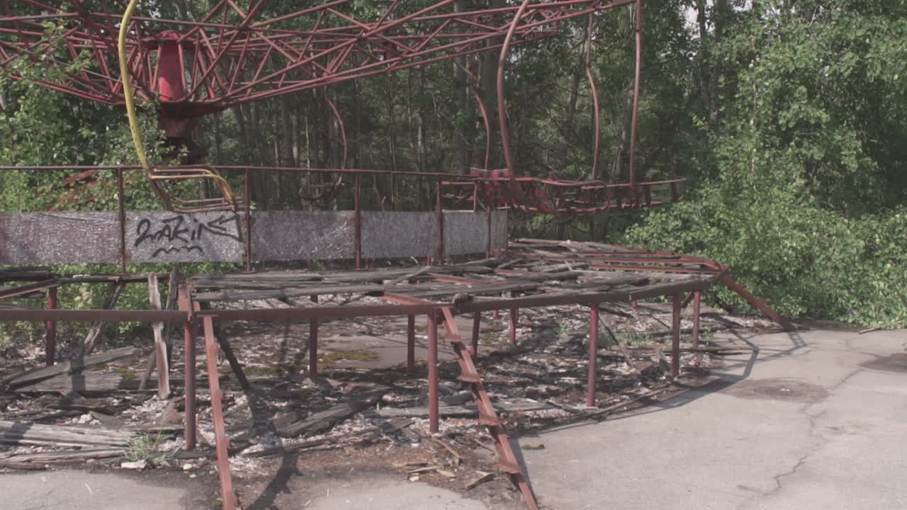 Shot of the abandoned radioactive city of Pripyat in the exclusion zone, near Chernobyl Powerplant, Ukraine.