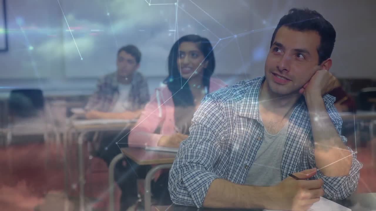 animación de la red de conexiones sobre el aprendizaje de los estudiantes