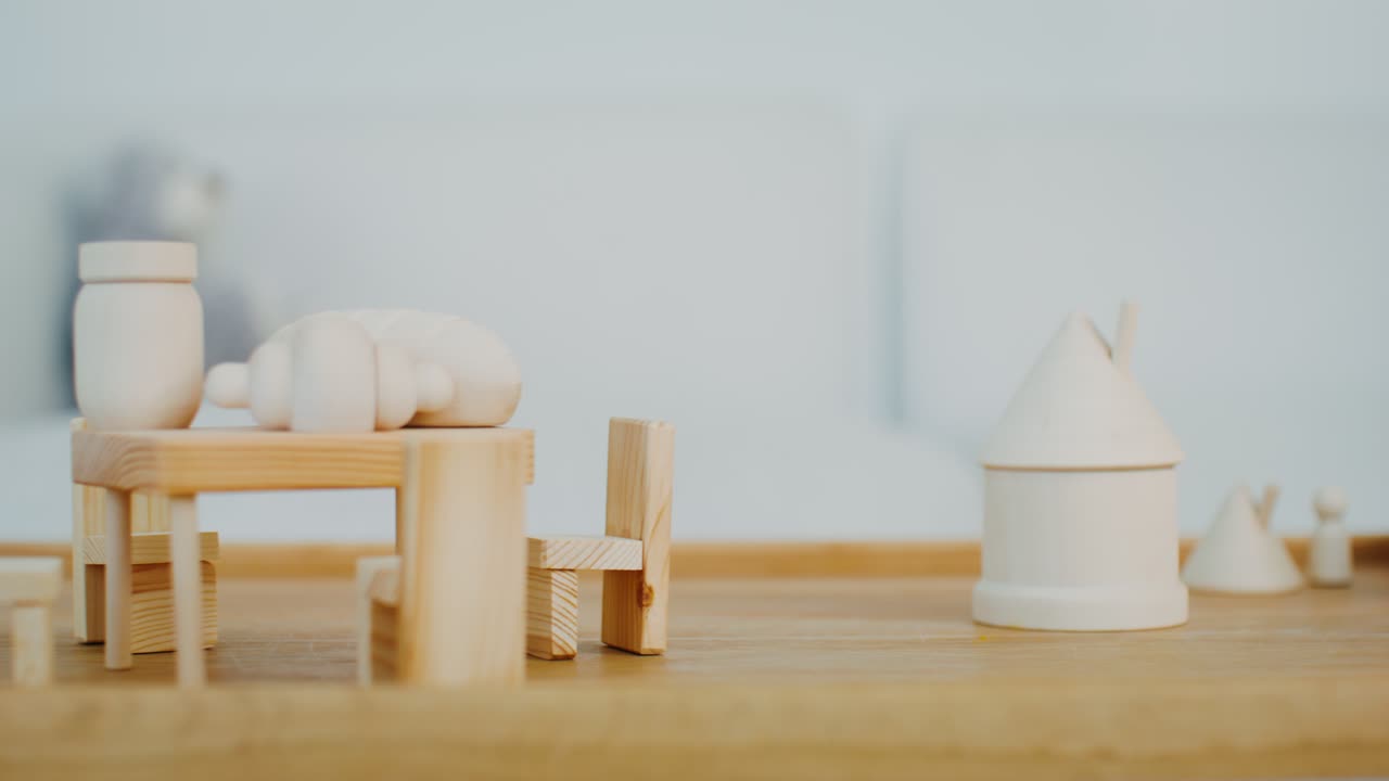 juego de miniatura de madera