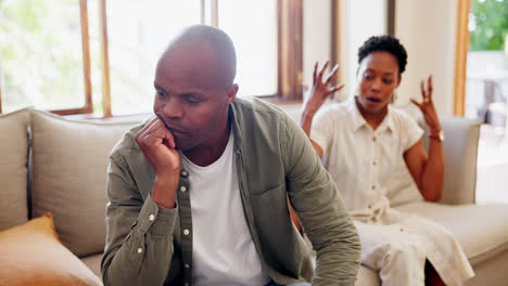 frustrated black couple, fight